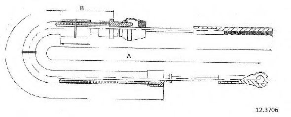 CABOR 12.3706 Cable, parking brake